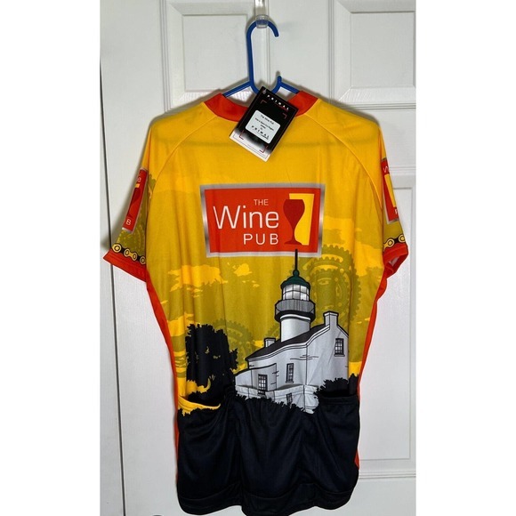 NWT Men's Primal-Wear Sport Cut Cycle Jersey XL The Wine Pub LightHouse Full Zip - Picture 4 of 9